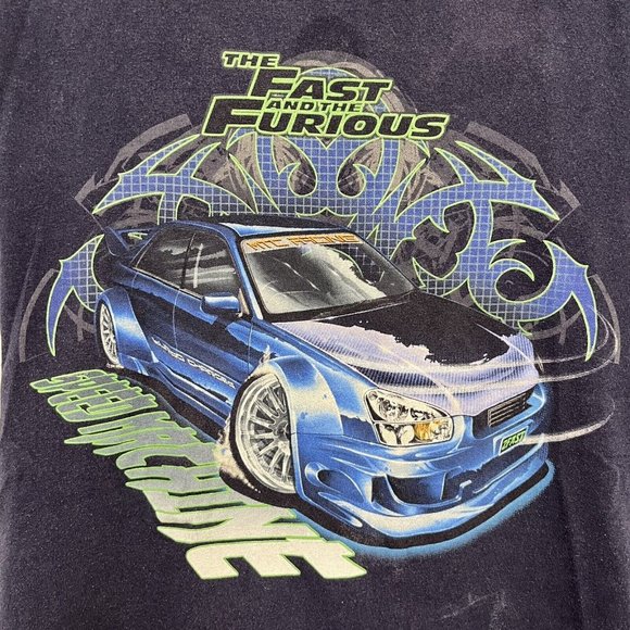 Vtg The Fast and the Furious Speed Machine T-Shirt Skyline Blue Kid's XL Men's M - Picture 3 of 9